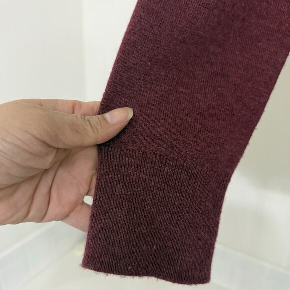 Sundance Laid Back Fuzzy Llama Wool Blend Burgundy Sweater Pullover Small - Picture 8 of 10